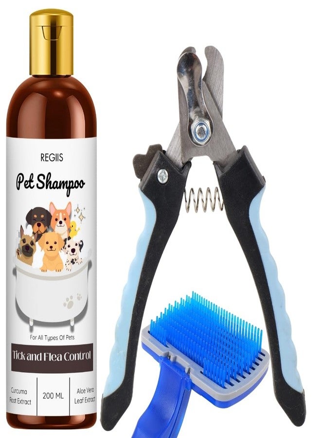 شامبو ريجيس للحيوانات الأليفة، للكلاب وجميع الحيوانات الأليفة، لمكافحة القراد والبراغيث مع الكركم والصبار، 200 مل - Image 1